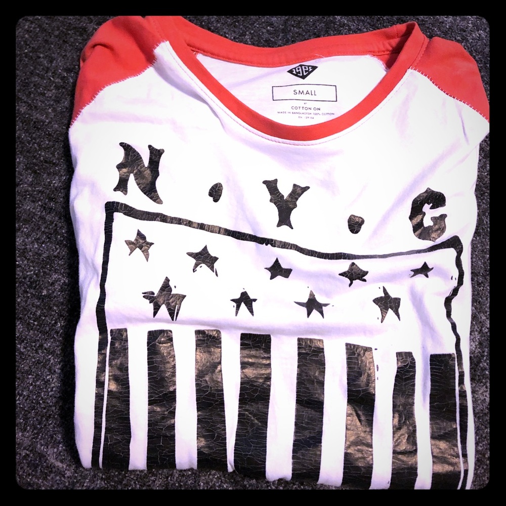 Cotton On Tbar 3/4 Baseball Tee